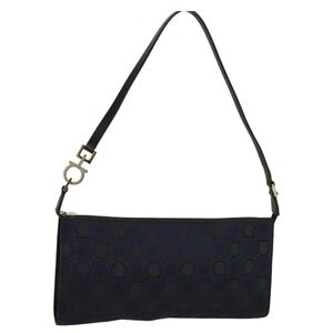 Salvatore Ferragamo Gancini Canvas Elegant Shoulder Bag